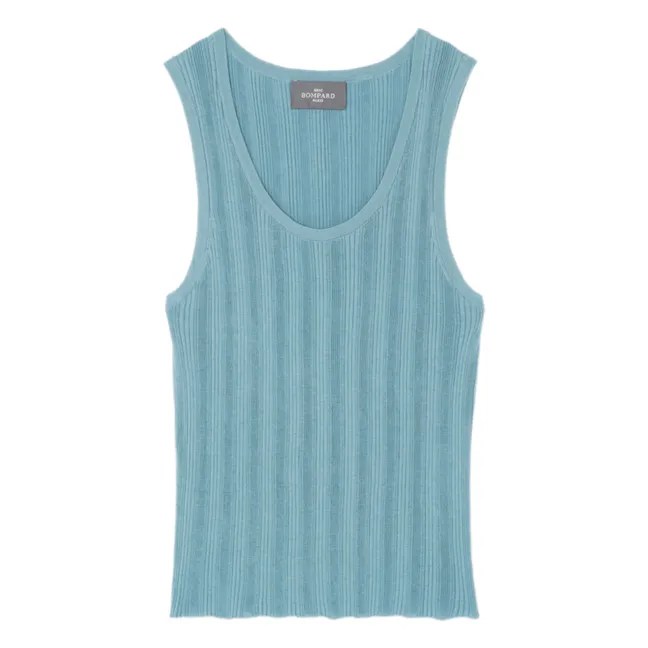 Ribbed Tank Top | Blue