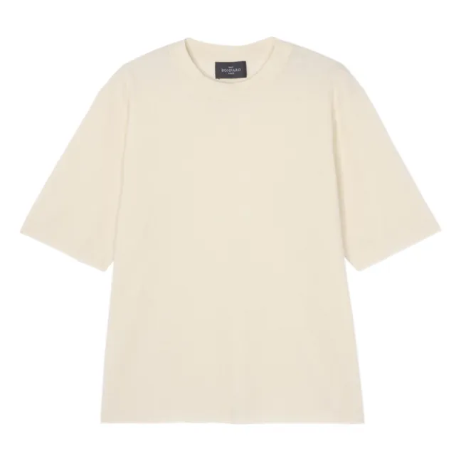 Camiseta slim fit de algodón y cachemira | Natural