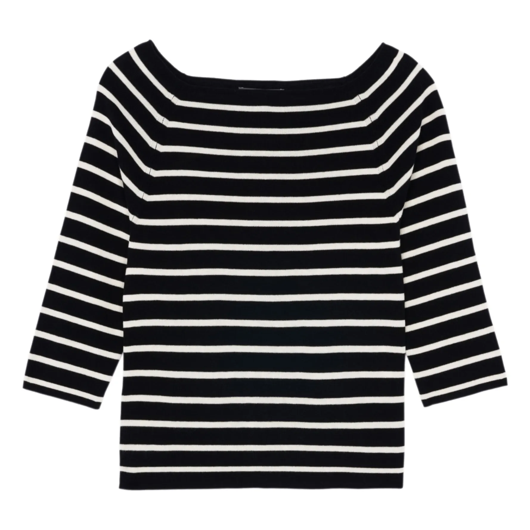 Bompard Women's Black Top Marinière Silk And Cashmere