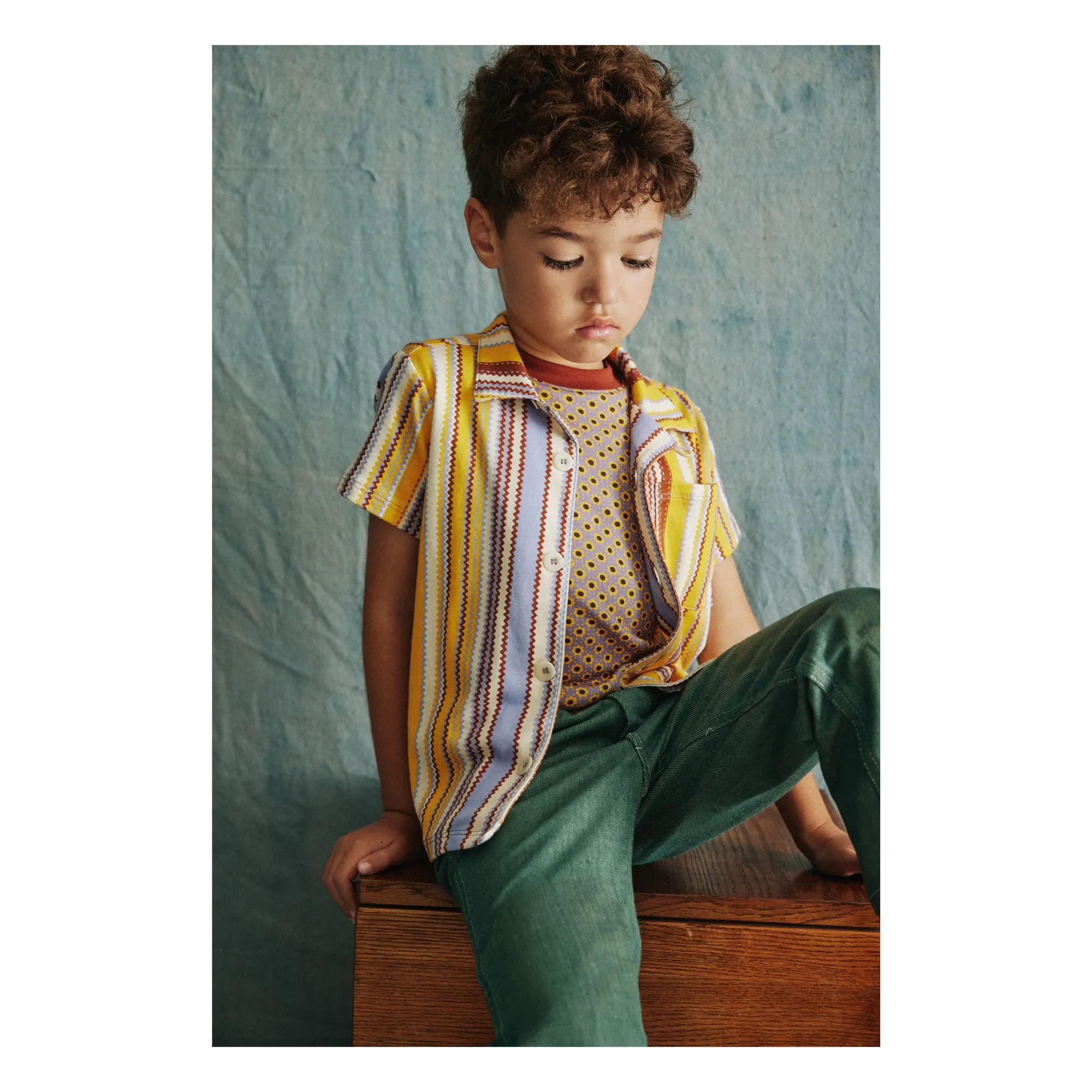 Chemise Sonny Zigzag | Jaune moutarde- Image produit n°4