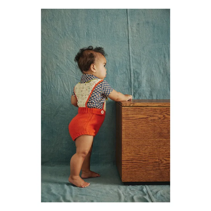あ*む様 Misha&Puff Vineyard Romper 12-18m Misha & Puff - Crochet Vineyard romper - Terracotta | Smallable