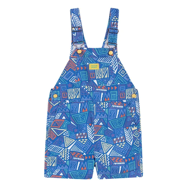 Vintage Latzhose Shorts | Blau