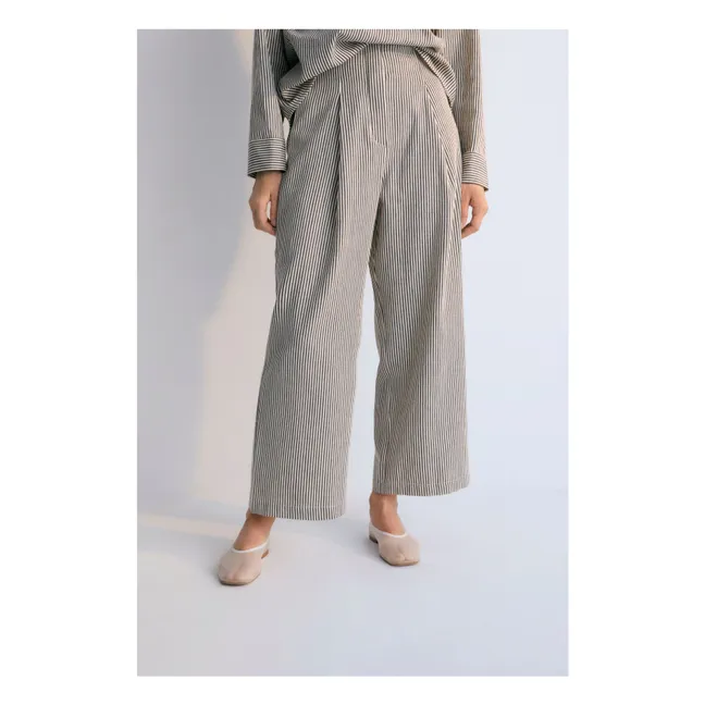 Pantalon Pergamo Rayures - Collection Femme | Bleu marine