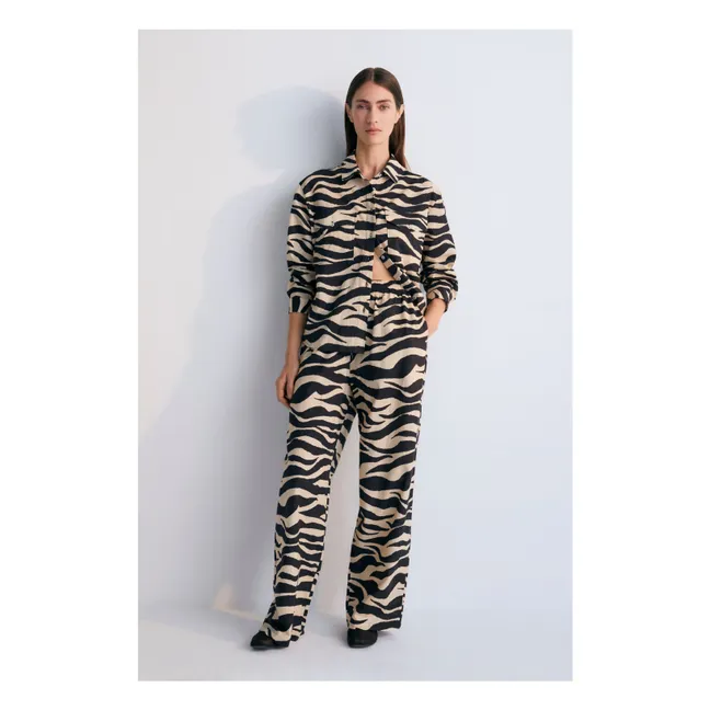 Pantalones Kavala Lino y algodón - Colección Mujer | Negro