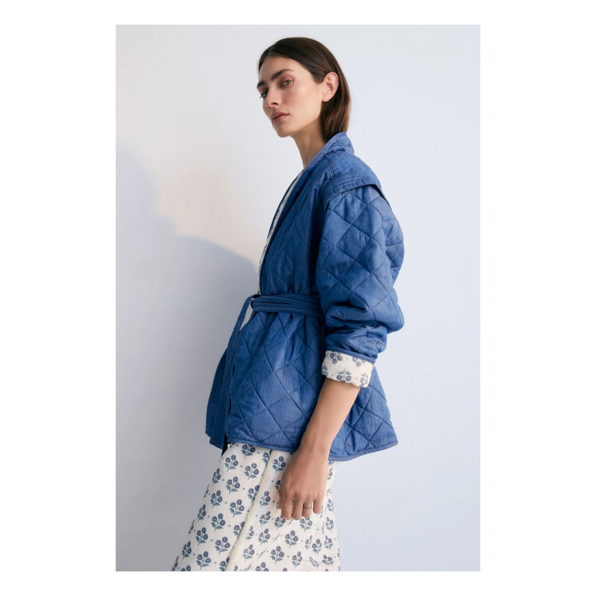 Veste Réversible Eleni Hyacinth Lin - Collection Femme | Bleu- Image produit n°2