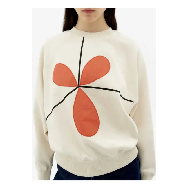 Sudadera Sabine Bonnie de algodón orgánico | Blanco