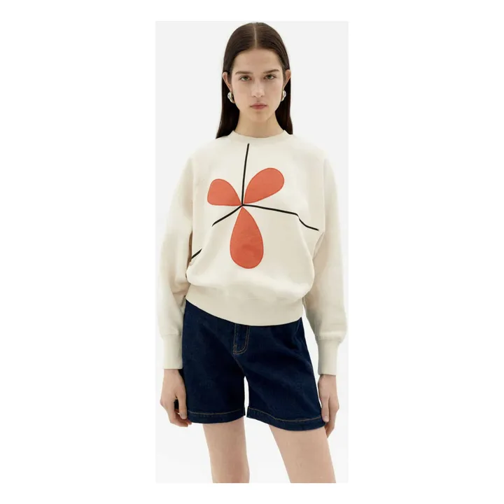 Sabine Bonnie organic cotton sweatshirt | White- Product image n°1
