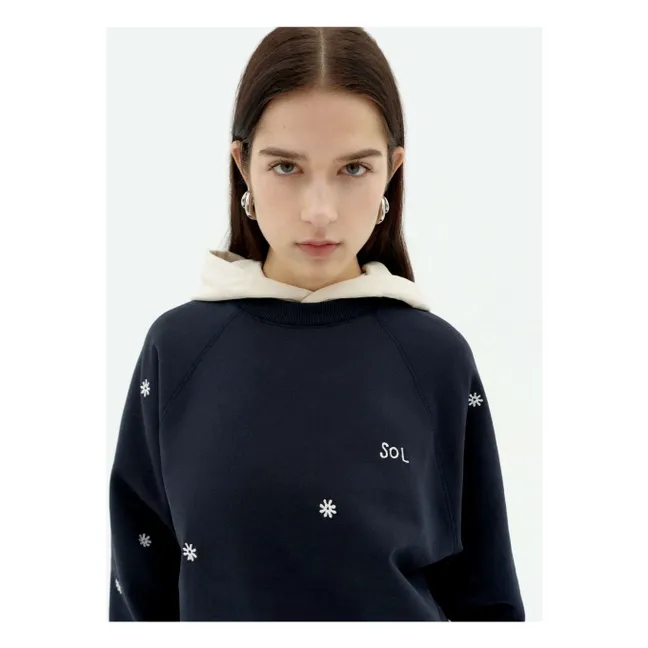Sudadera de algodón ecológico SolSol Bonnie | Azul oscuro