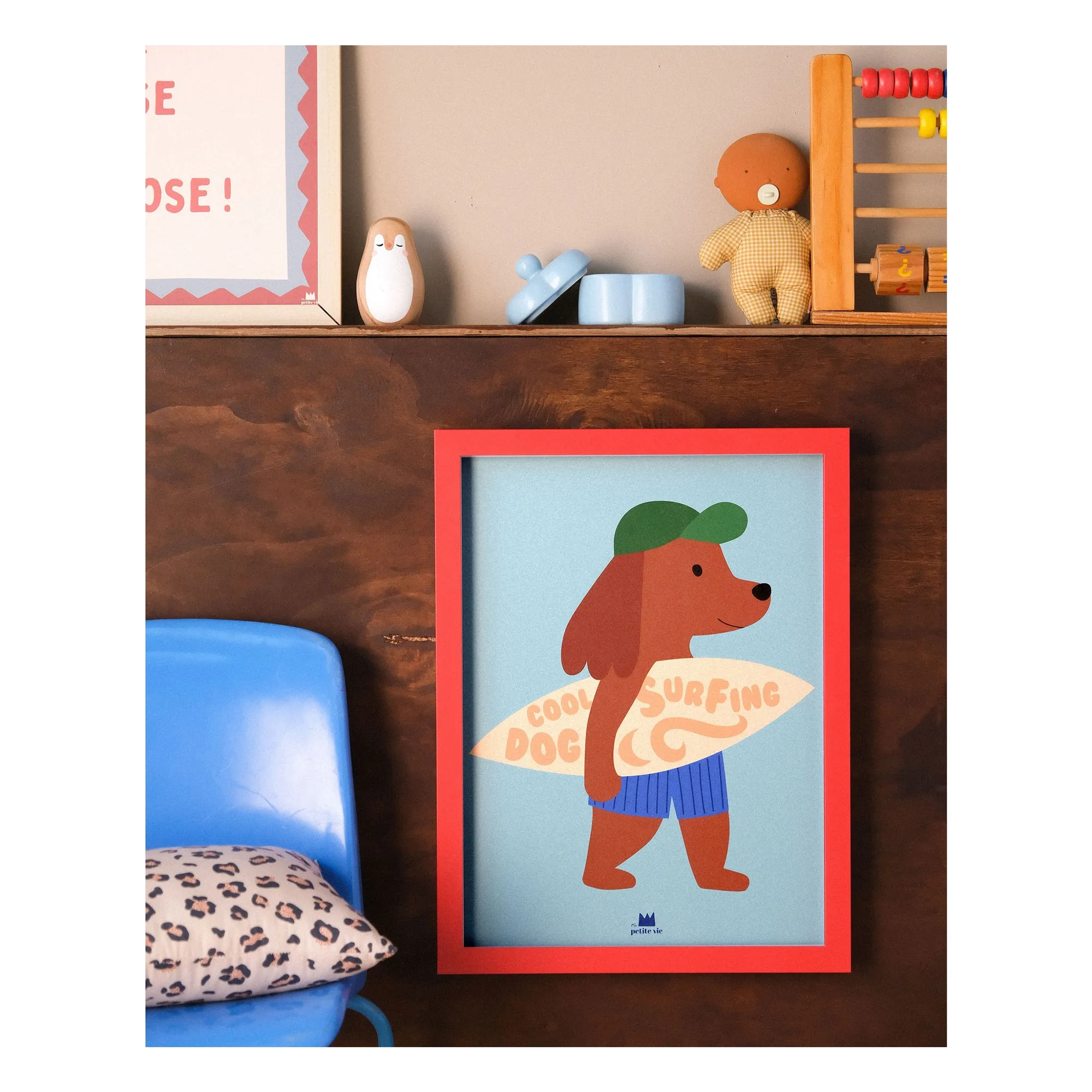 Ma petite vie - Affiche Chien Surfeur (Ma petite vie) - Image 1
