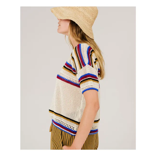 Pullover Carol Makramee | Seidenfarben