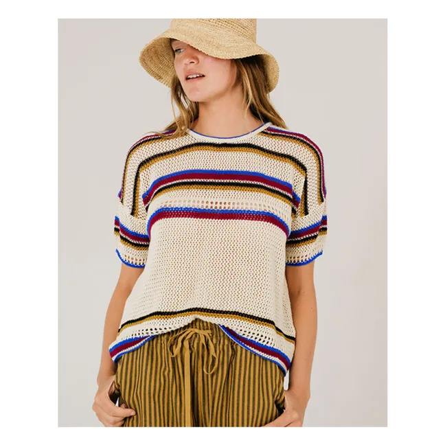 Pullover Carol Makramee | Seidenfarben