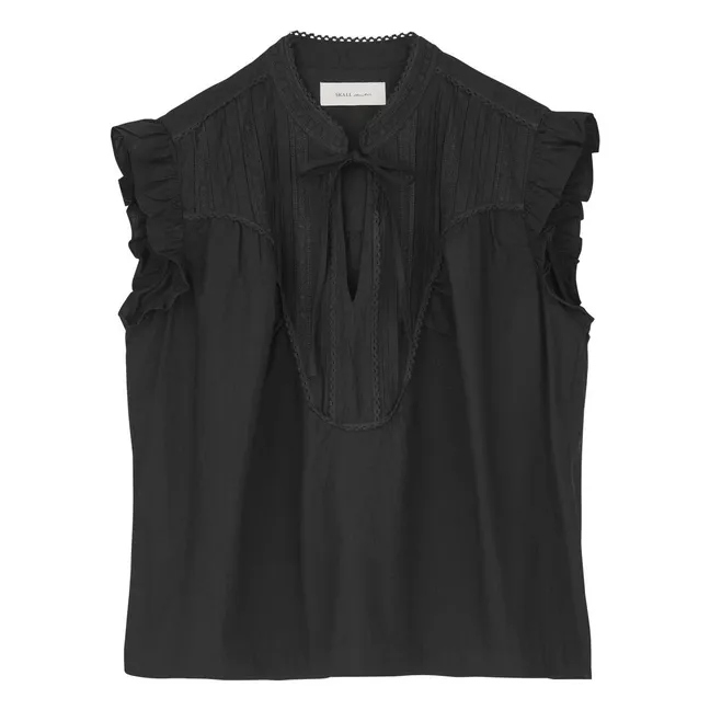 Top de algodón orgánico Aurora | Negro
