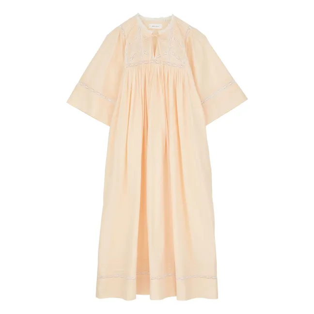Kleid Magnolia Bio-Baumwolle | Pfirsichfarben