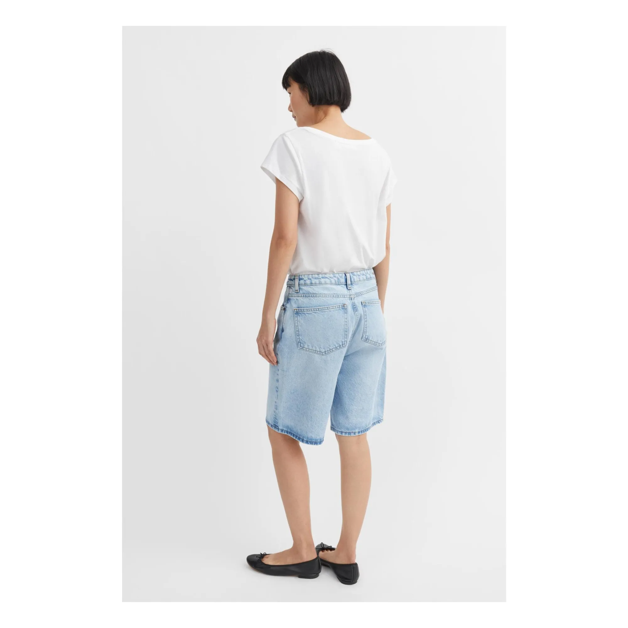 Bermuda Wilson Denim Coton Bio | Light Blue- Image produit n°3