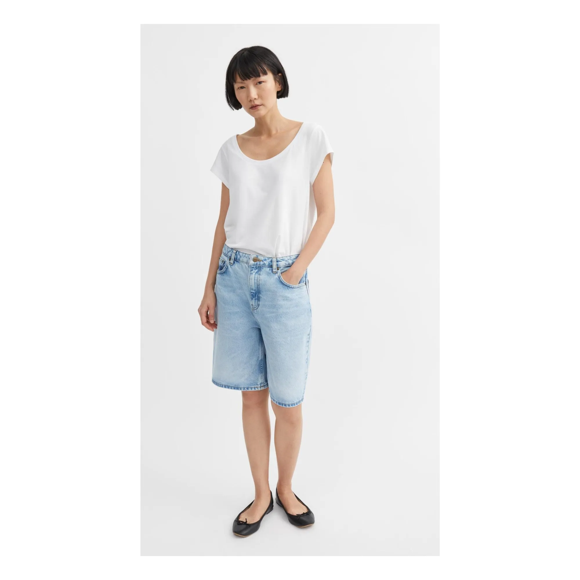 Bermuda Wilson Denim Coton Bio | Light Blue- Image produit n°2
