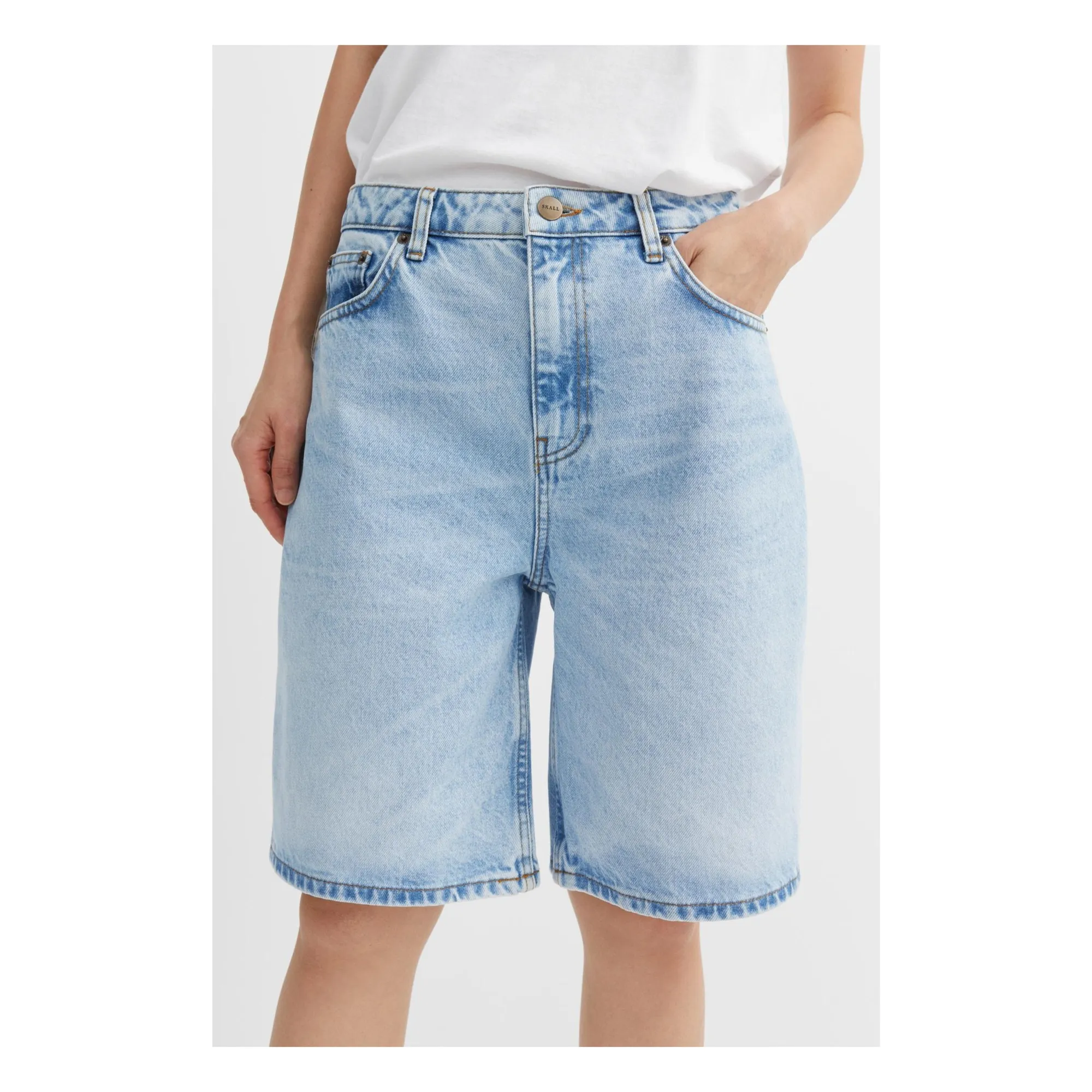 Bermuda Wilson Denim Coton Bio | Light Blue- Image produit n°1