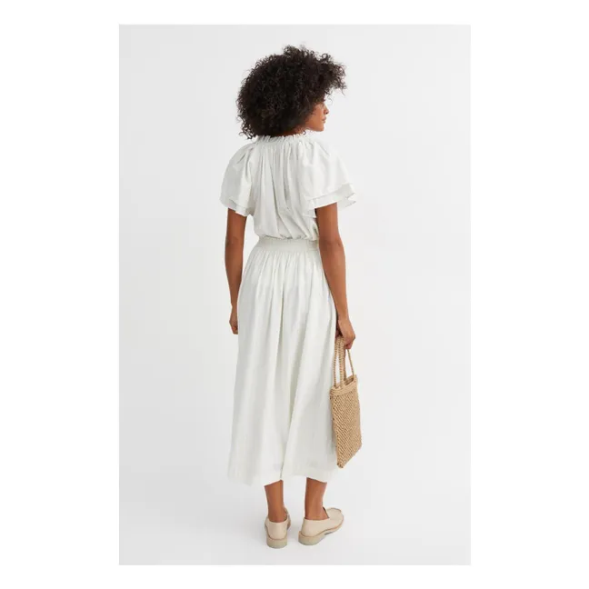 Jupe Dagny Rayures Coton Bio | Jaune