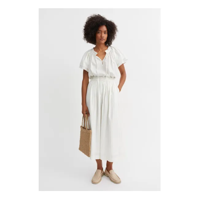 Jupe Dagny Rayures Coton Bio | Jaune
