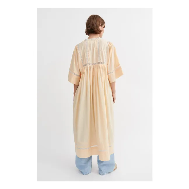 Kleid Magnolia Bio-Baumwolle | Pfirsichfarben