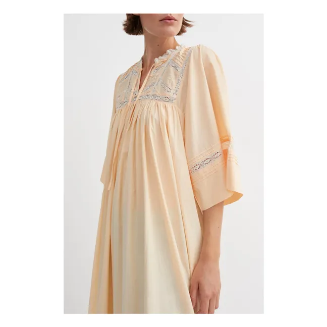 Kleid Magnolia Bio-Baumwolle | Pfirsichfarben