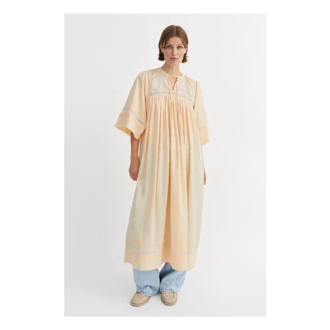 Kleid Magnolia Bio-Baumwolle | Pfirsichfarben