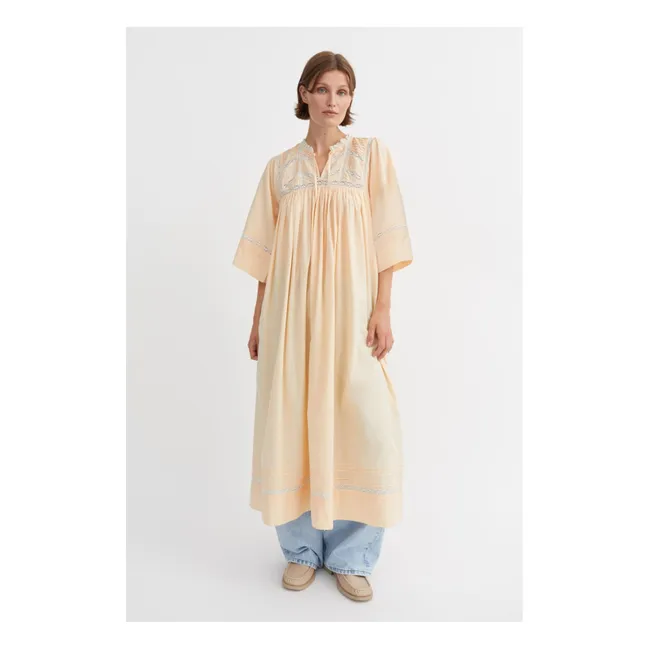 Kleid Magnolia Bio-Baumwolle | Pfirsichfarben