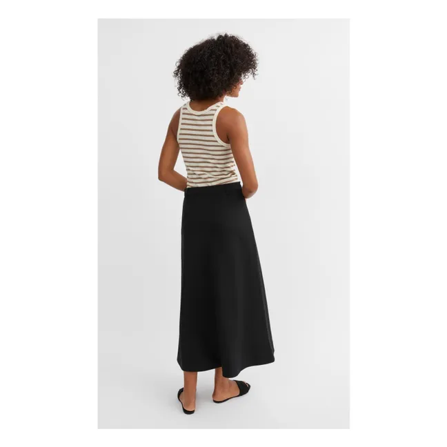 Camiseta de tirantes Loui Stripes Algodón orgánico | Marrón claro