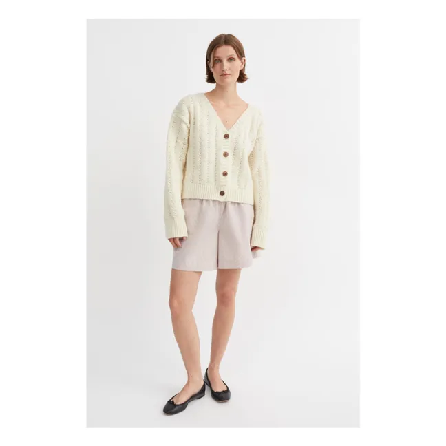 Short Edgar Rayures Coton Bio | Beige