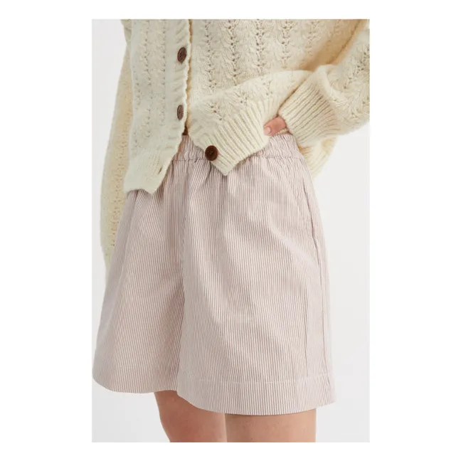 Shorts Edgar Streifen Bio-Baumwolle | Beige