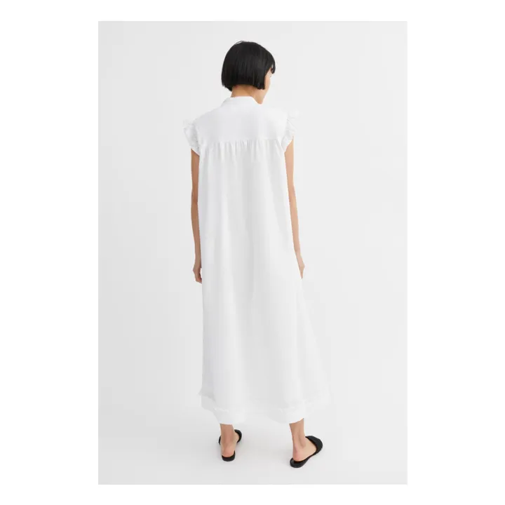 Vestido Aurora de algodón orgánico | Blanco óptico- Imagen del producto n°1