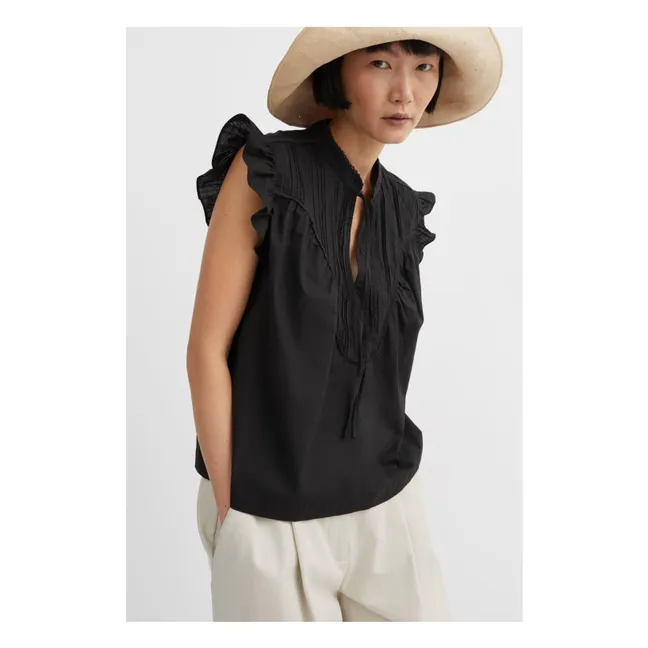 Top de algodón orgánico Aurora | Negro