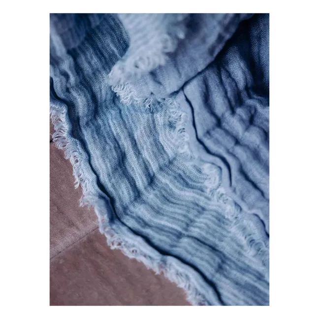 Leinenplaid Okapi | Blau