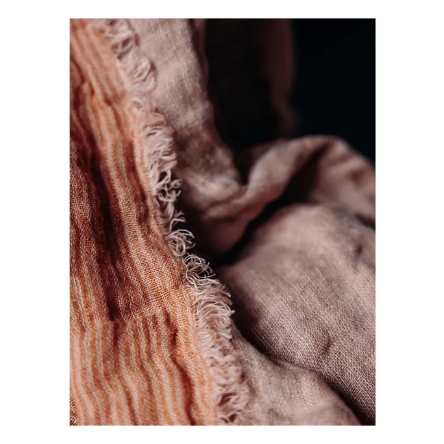 Leinenplaid Okapi | Terracotta