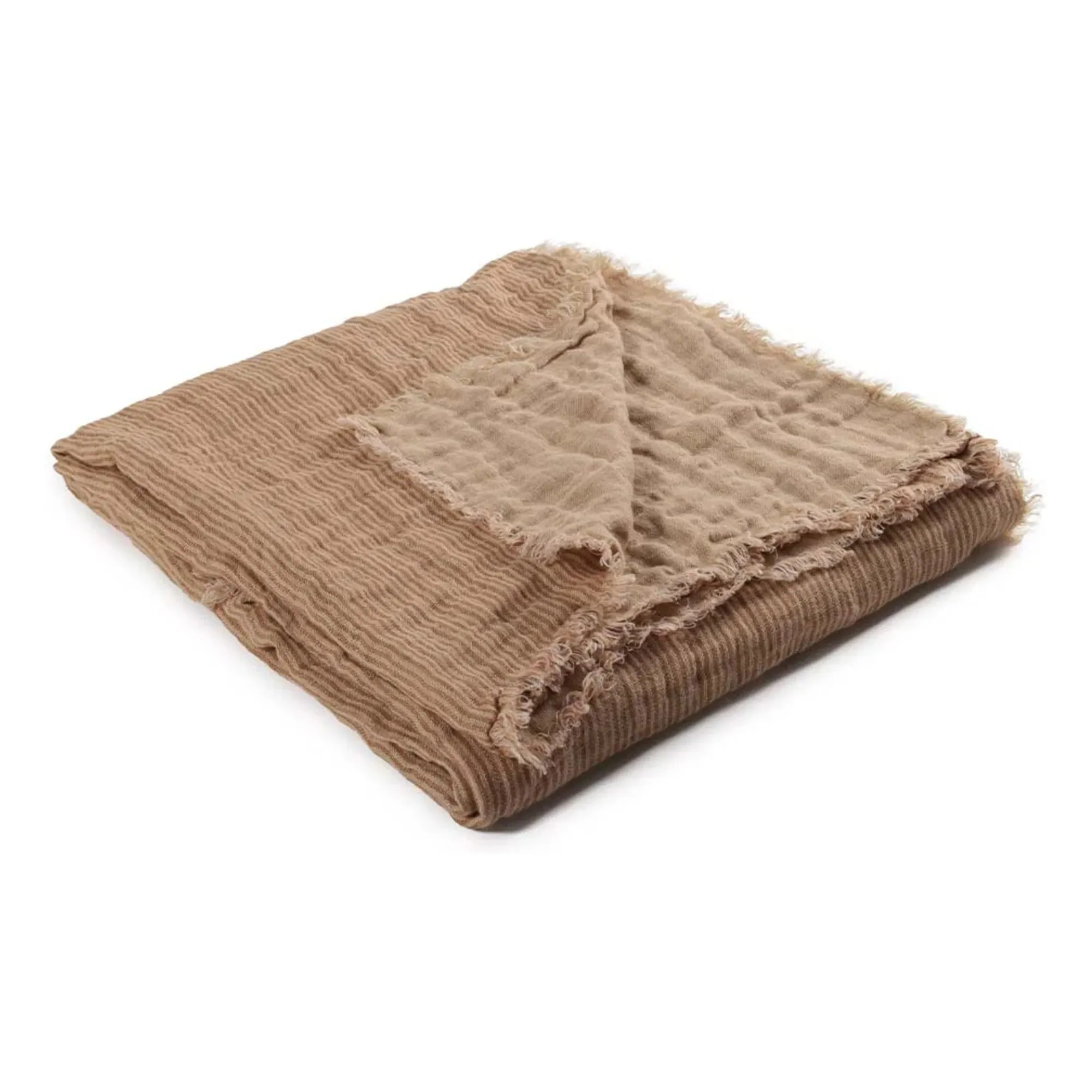 Le Monde Sauvage Yellow Okapi Linen Throw