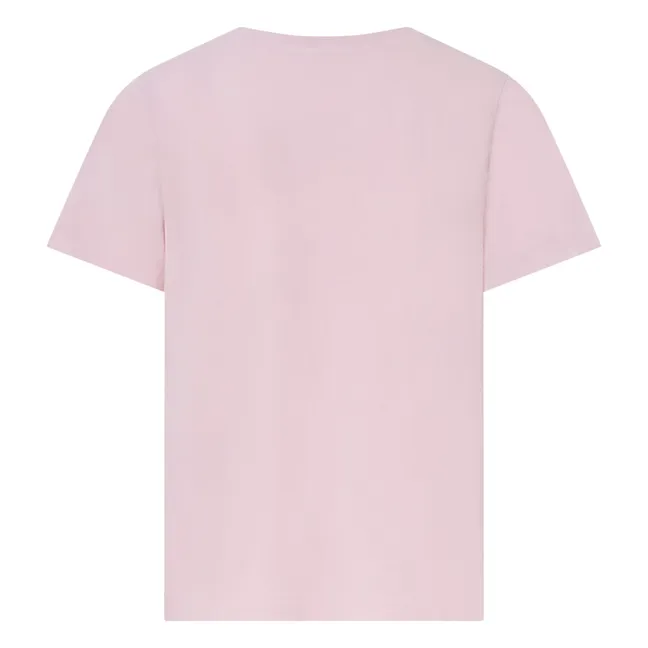 Maglietta in cotone organico con stampa Sundown | Rosa confetto