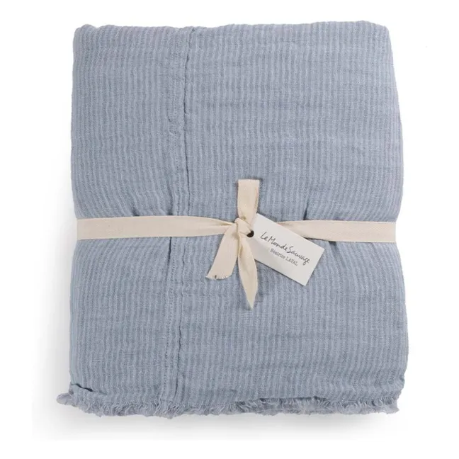 Leinenplaid Okapi | Blau