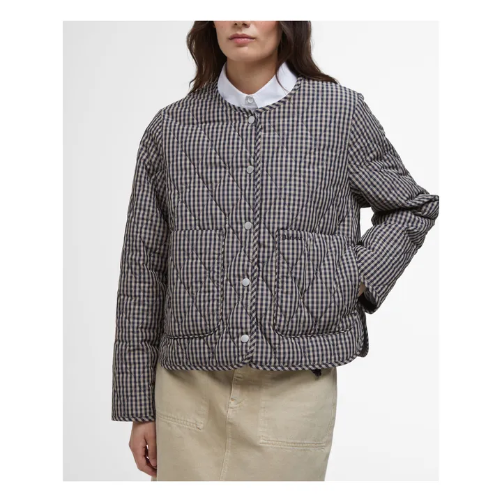 Veste Matelassée Monroe Carreaux | Bleu marine- Image produit n°4
