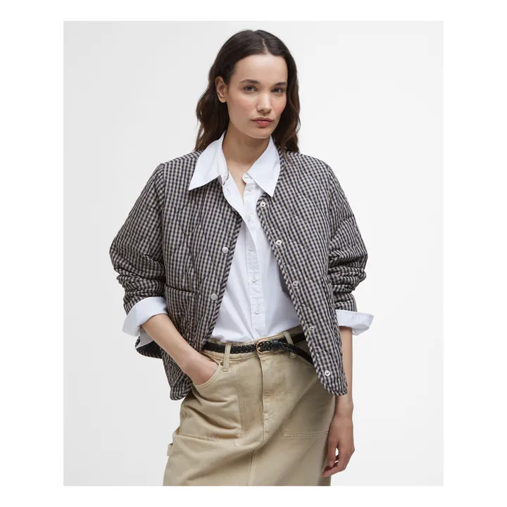 Veste Matelassée Monroe Carreaux | Bleu marine- Image produit n°1
