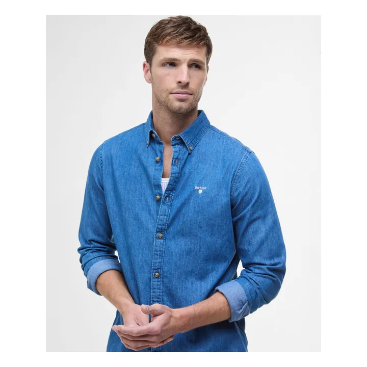Hemd Crest Tailored Fit Chambray | Blau- Produktbild Nr. 4