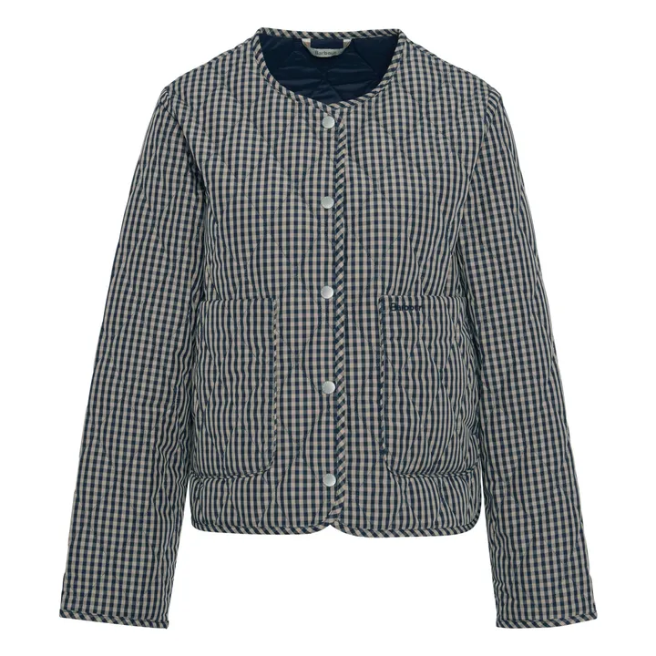 Veste Matelassée Monroe Carreaux | Bleu marine- Image produit n°0