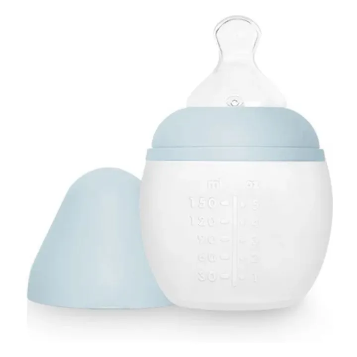 Medical silicone bottle and physiological teat | Pale blue- Product image n°0