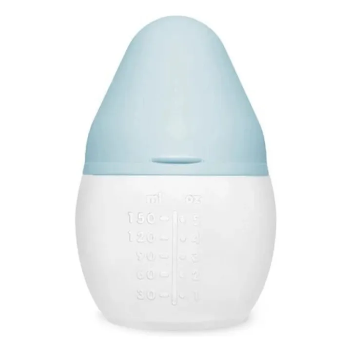Medical silicone bottle and physiological teat | Pale blue- Product image n°1