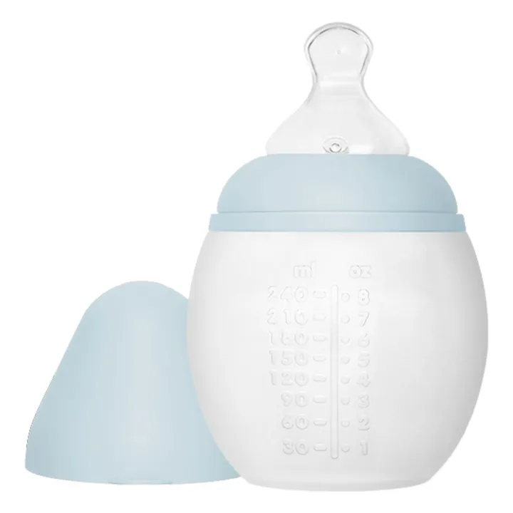 Medical silicone bottle and physiological teat | Pale blue- Product image n°2