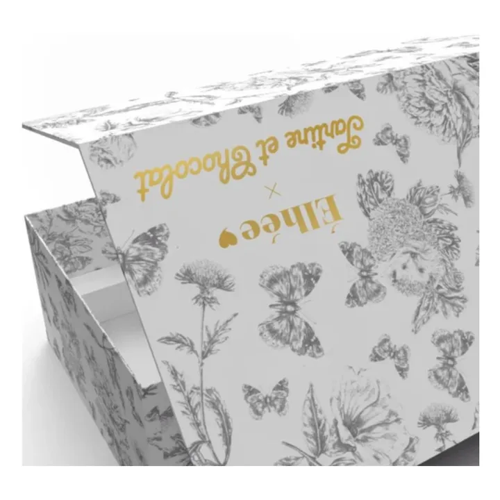 Augustin il coniglio Set biberon e piumone in silicone medicale Toile de Jouy - Elhée x Tartine et Chocolat | Grigio- Immagine del prodotto n°6