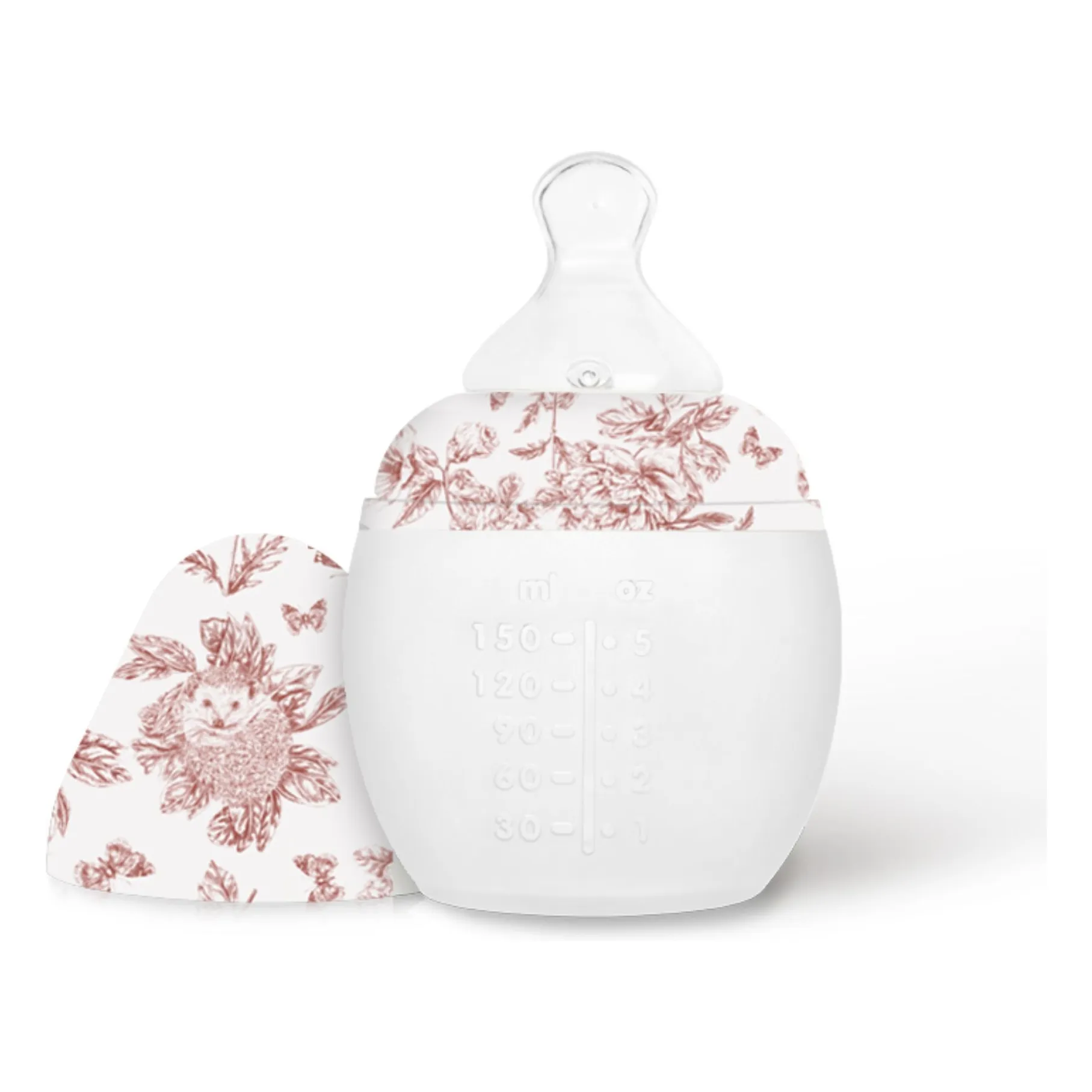 Elhée - Biberon en silicone médical et tétine physiologique Toile de Jouy - Elhée x Tartine et Chocolat (Elhée) - Image 1