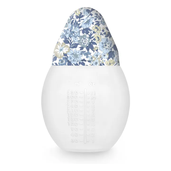 Honey Dew medical silicone feeding bottle and physiological teat - Elhée x Liberty | Blue- Product image n°5