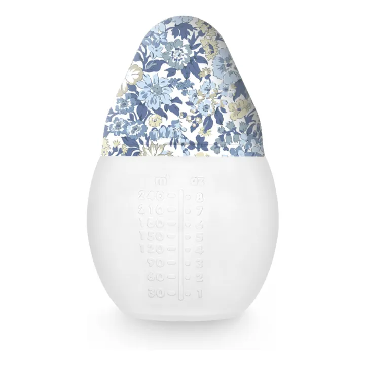 Honey Dew medical silicone feeding bottle and physiological teat - Elhée x Liberty | Blue- Product image n°3
