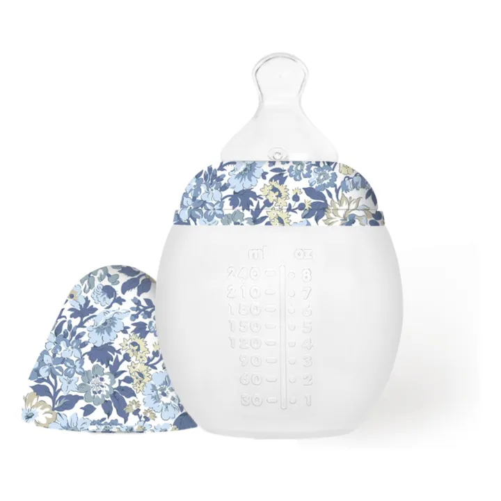 Honey Dew medical silicone feeding bottle and physiological teat - Elhée x Liberty | Blue- Product image n°2