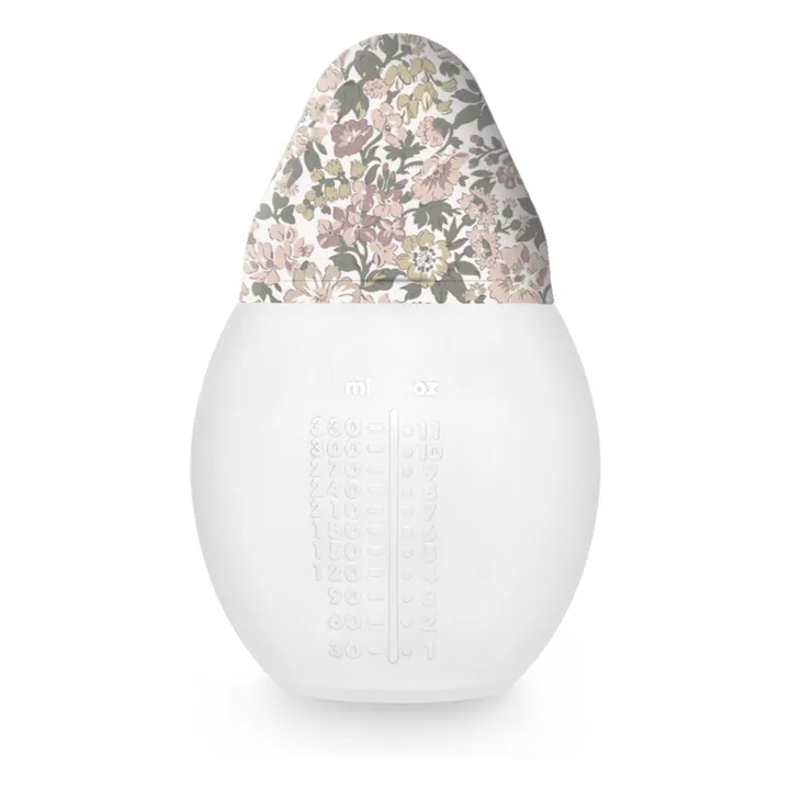 Biberon en silicone médical et tétine physiologique Honey Dew - Elhée x Liberty | Vieux Rose- Image produit n°7