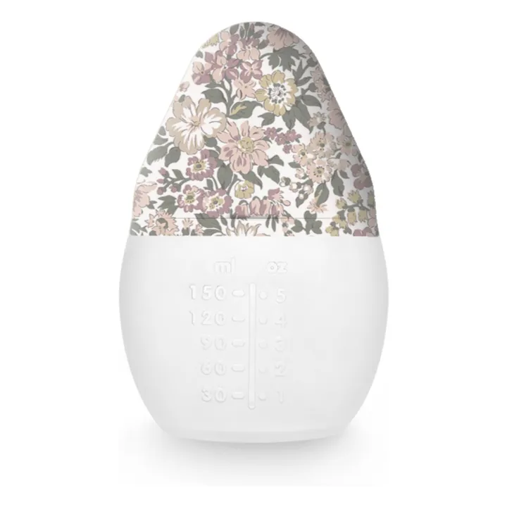 Biberon en silicone médical et tétine physiologique Honey Dew - Elhée x Liberty | Vieux Rose- Image produit n°3